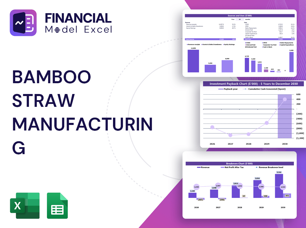 Bamboo Straw Manufacturing Financial Model