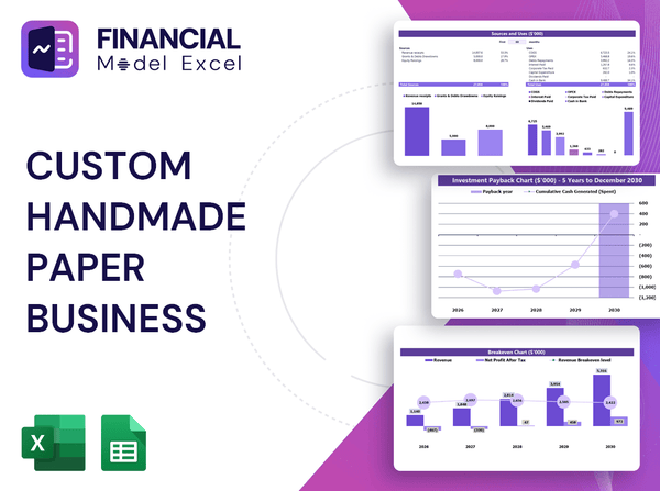 Custom Handmade Paper Business Financial Model