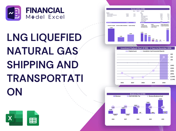 LNG Liquefied Natural Gas Shipping and Transportation Financial Model