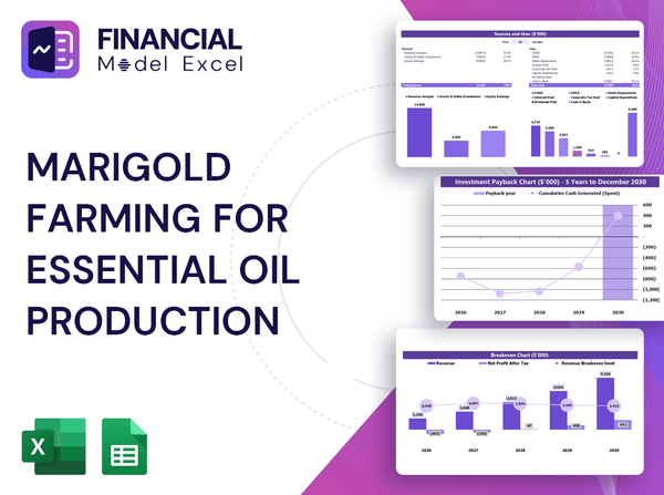 Marigold Farming for Essential Oil Production Financial Model
