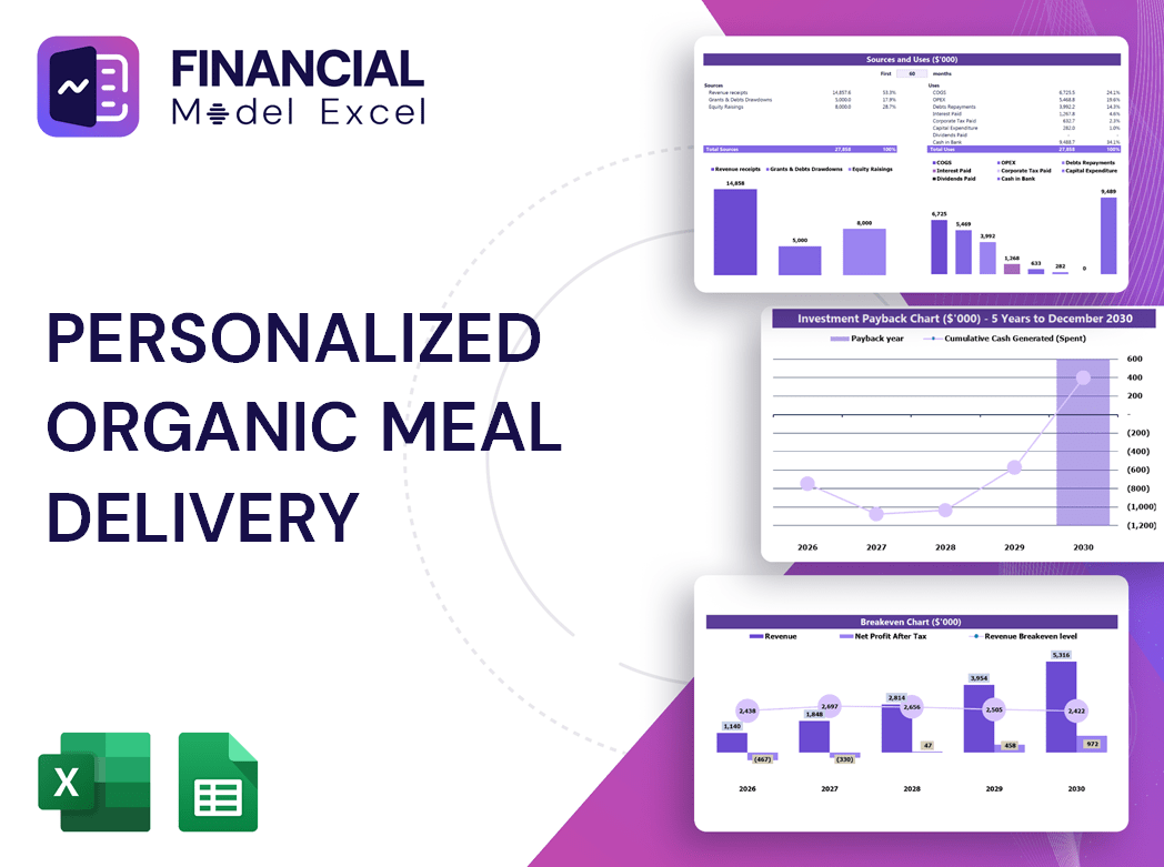 Personalized Organic Meal Delivery Financial Model