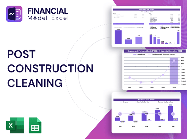 Post construction Cleaning Financial Model
