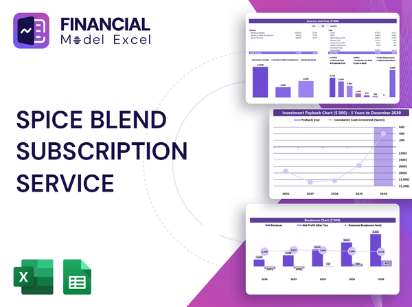 Spice Blend Subscription Service Financial Model