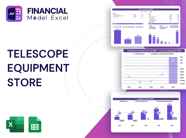 Telescope Equipment Store Financial Model