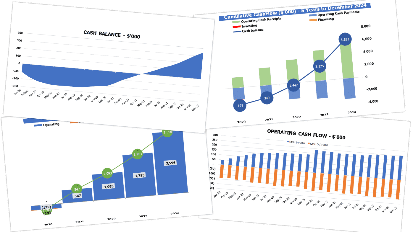 Charcoal Production Financial Projection Excel Template Cash Flow Metrics